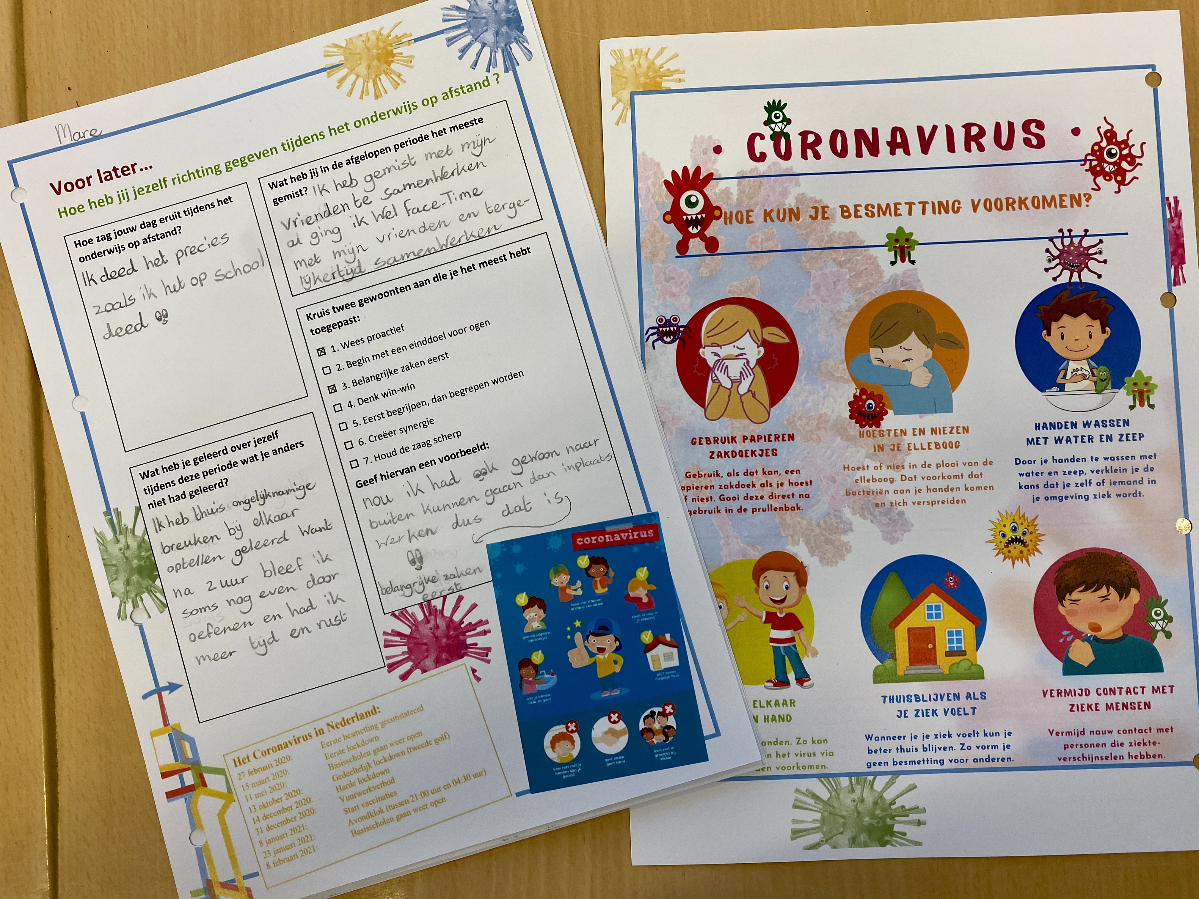 Groeirapport met extra pagina onderwijs op afstand 