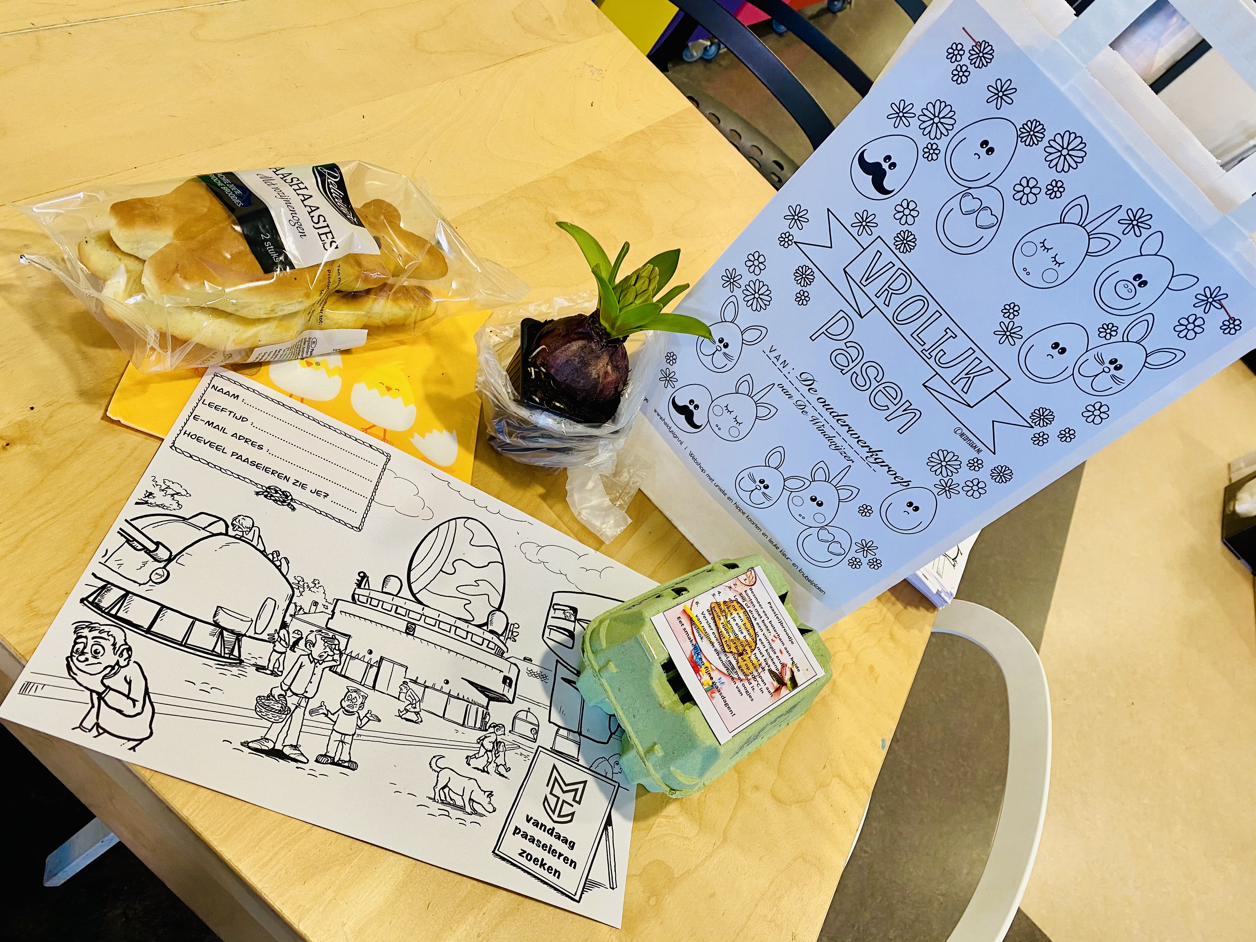 Paaspakket van de ouderwerkgroep 