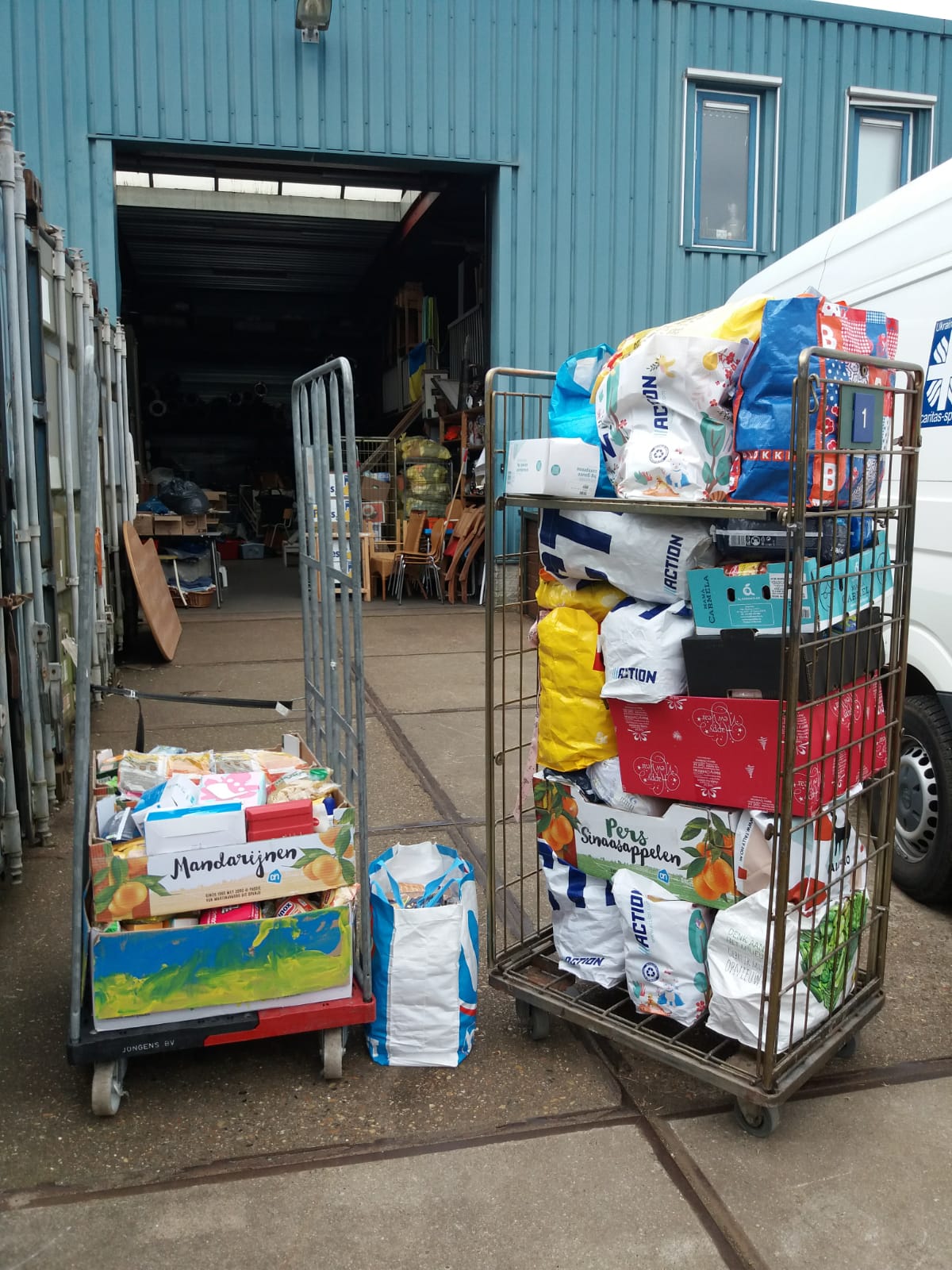 Hulpmiddelen onderweg naar Oekraïne