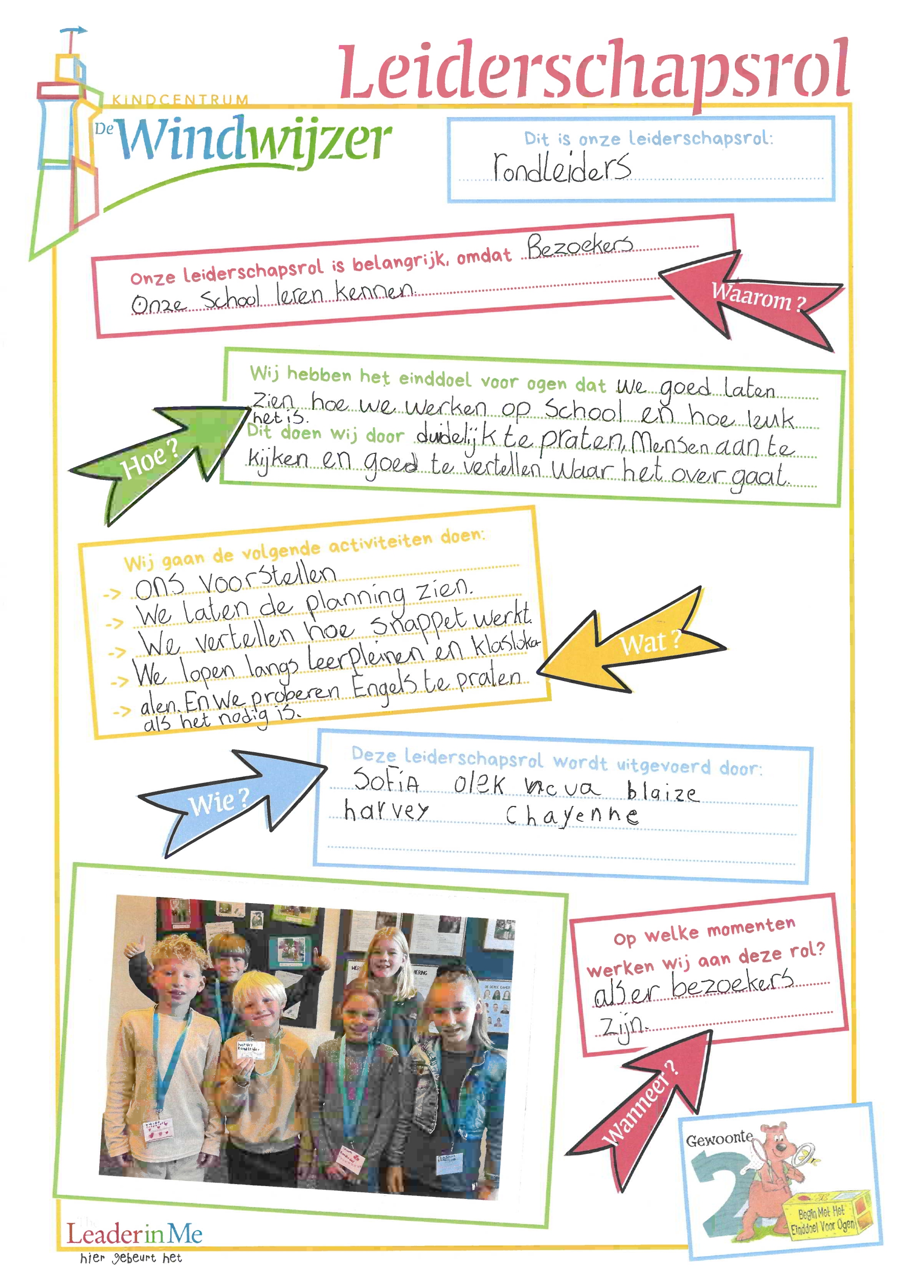 De begroeters en rondleiders heten gasten welkom!