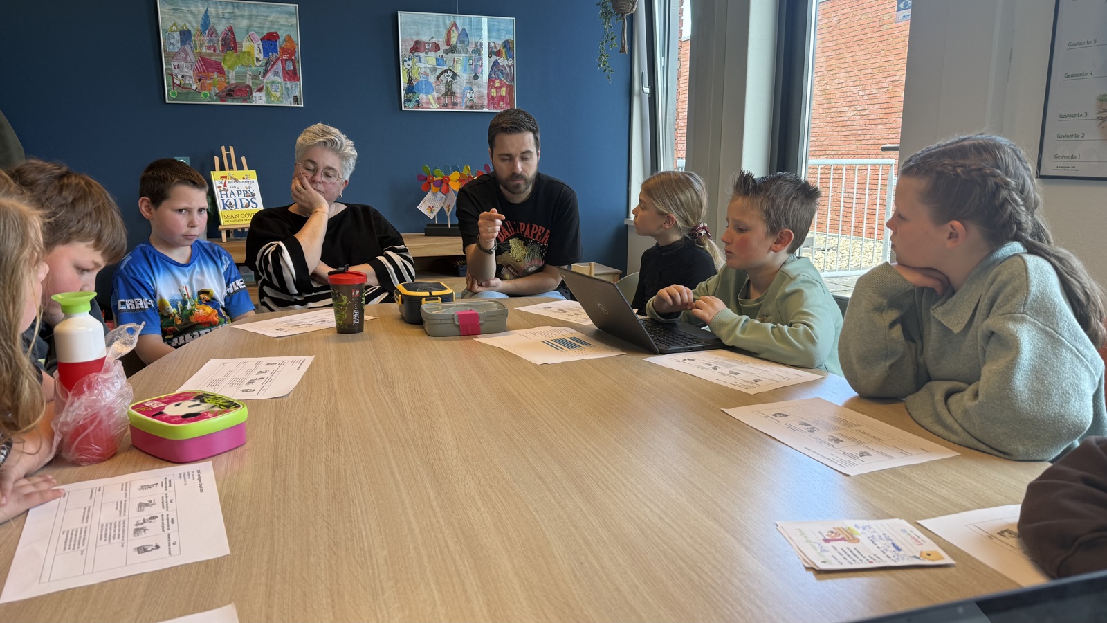 Leerlingpanelvergadering over blueschools en tevredenheidspeiling